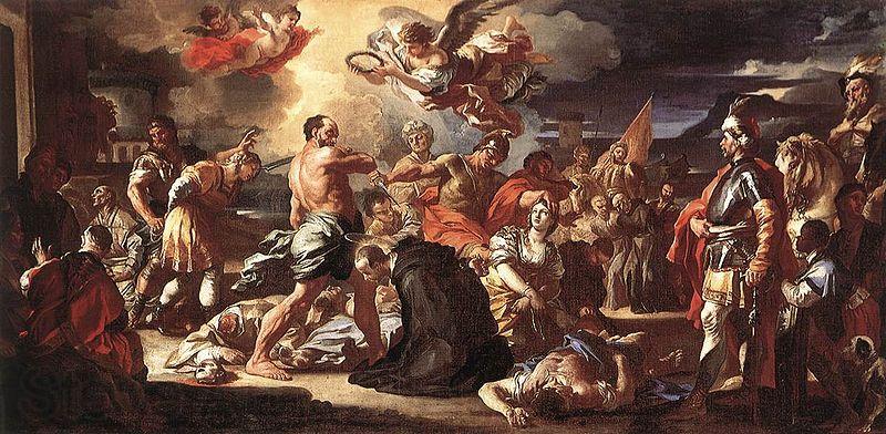 Francesco Solimena The Martyrdom of Sts Placidus and Flavia Spain oil painting art